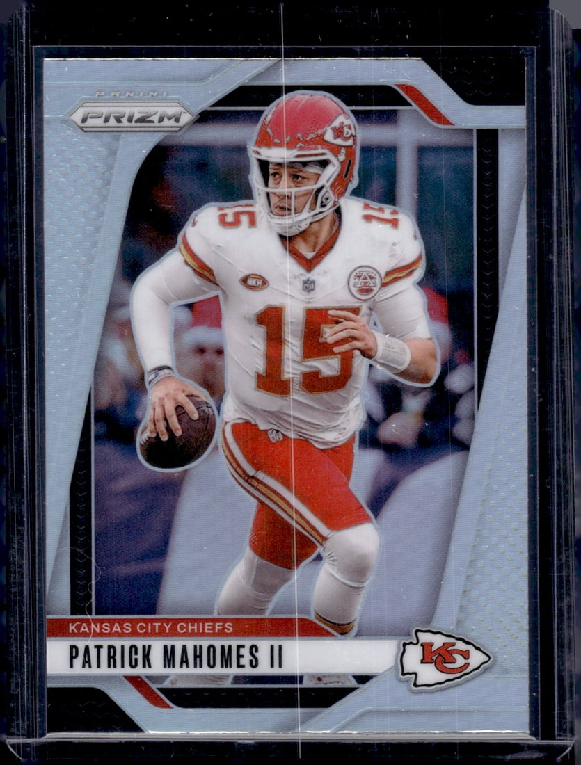 Patrick Mahomes Silver Prizm 2024 Panini Prizm #138 Kansas City Chiefs Football Card (1 of 2)