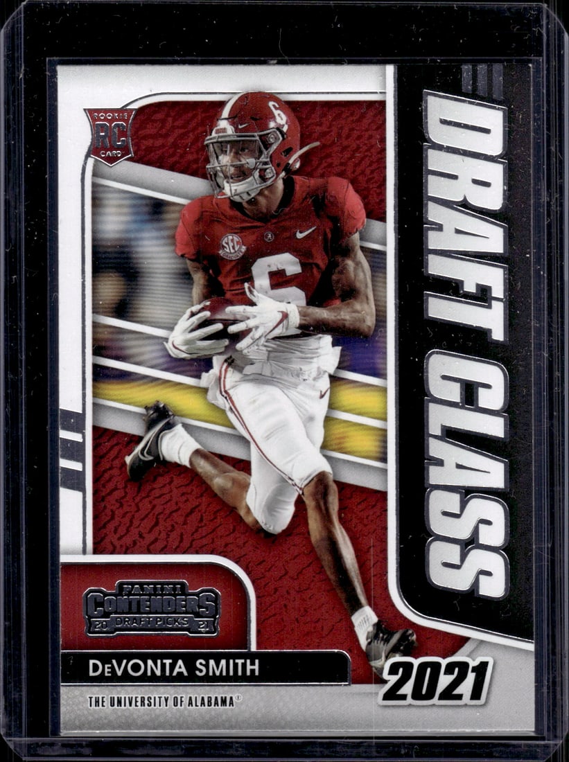 Devonta Smith Rookie Card Draft Class 2021 Contenders Draft Picks #4 Alabama, Eagles (1 of 2)