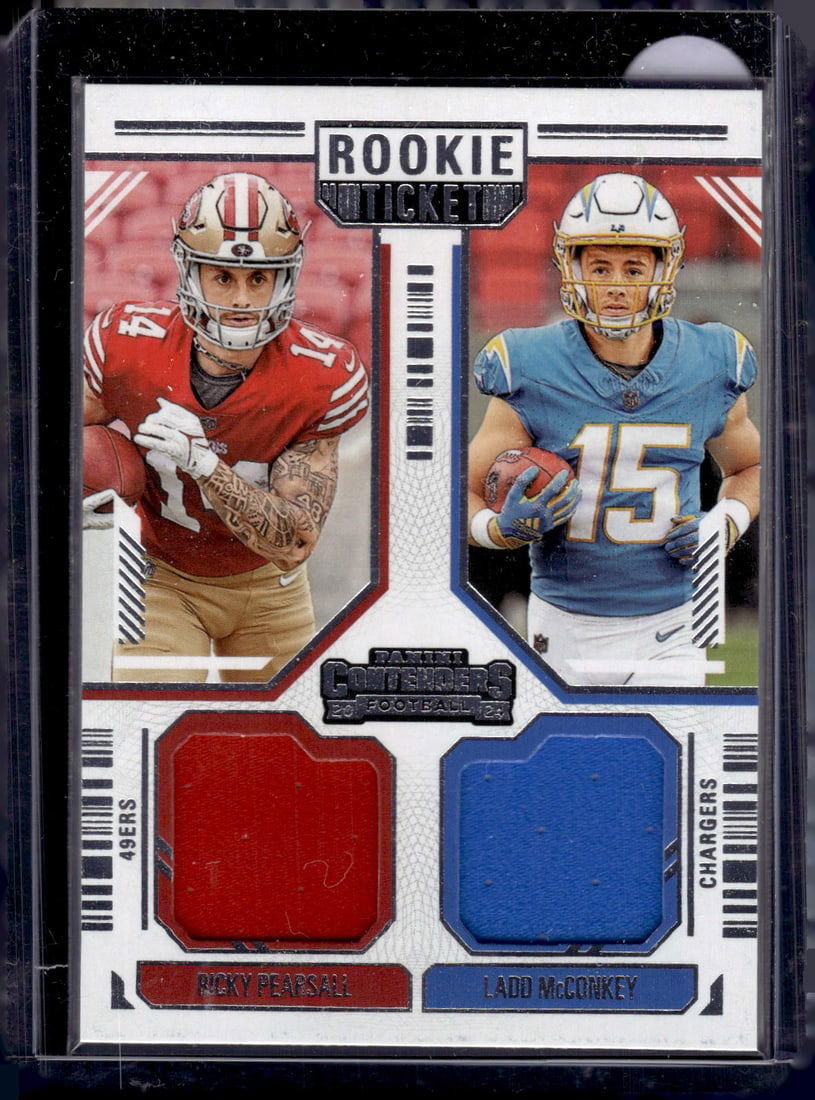 Ricky Pearsall/Ladd McConkey Dual Rookie Patch 2024 Panini Contenders #DS-5 (1 of 2)