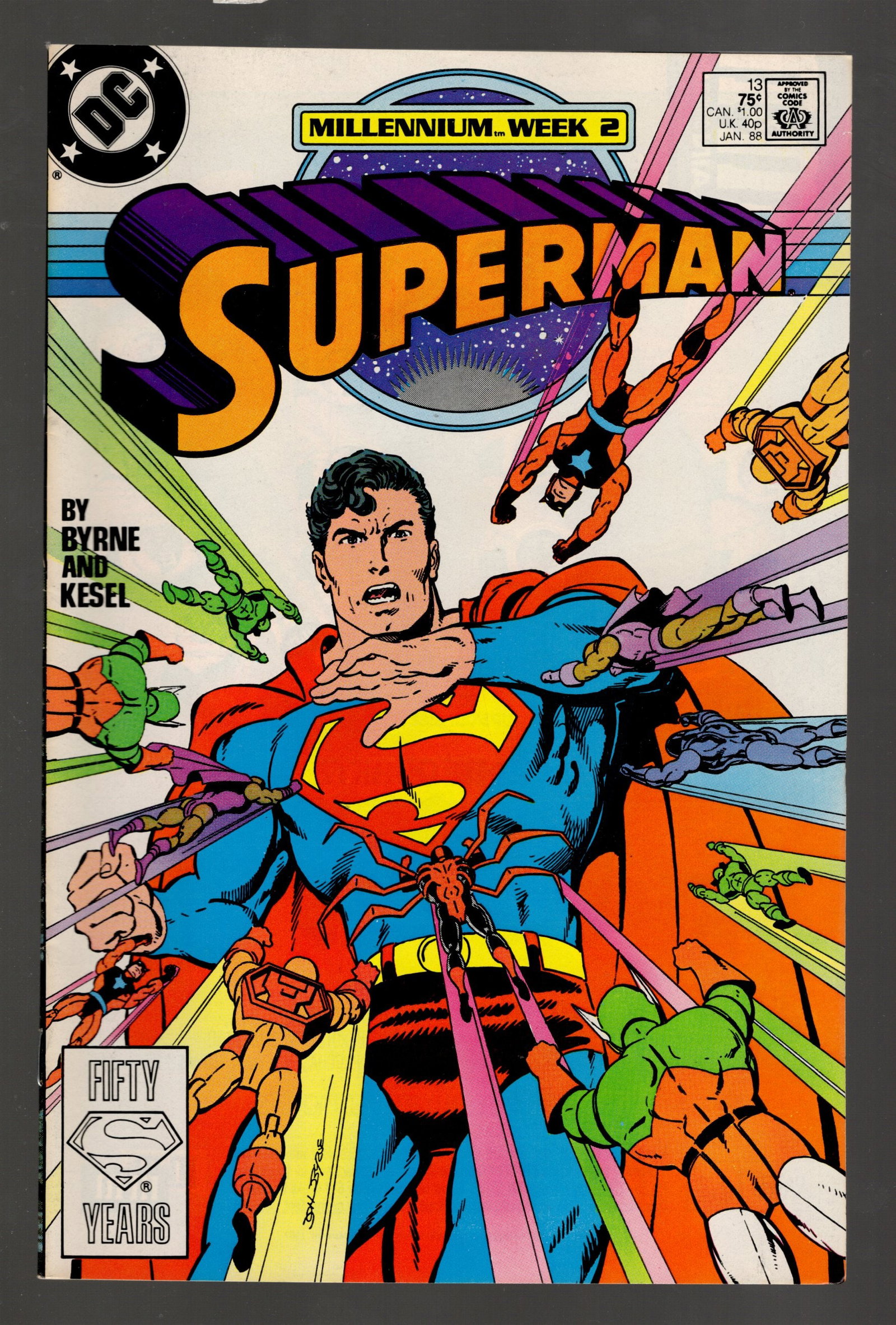 Superman Vintage DC Comic Book Jan 1988 No 13 The Return of Toy Man in Fantastic Condition (1 of 2)