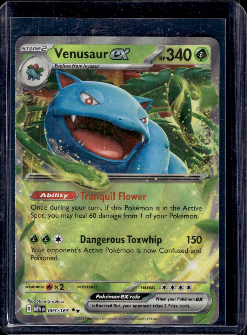 2023 Pokemon Scarlet & Violet 151 Venusaur Ex Double Rare #3 (1 of 2)