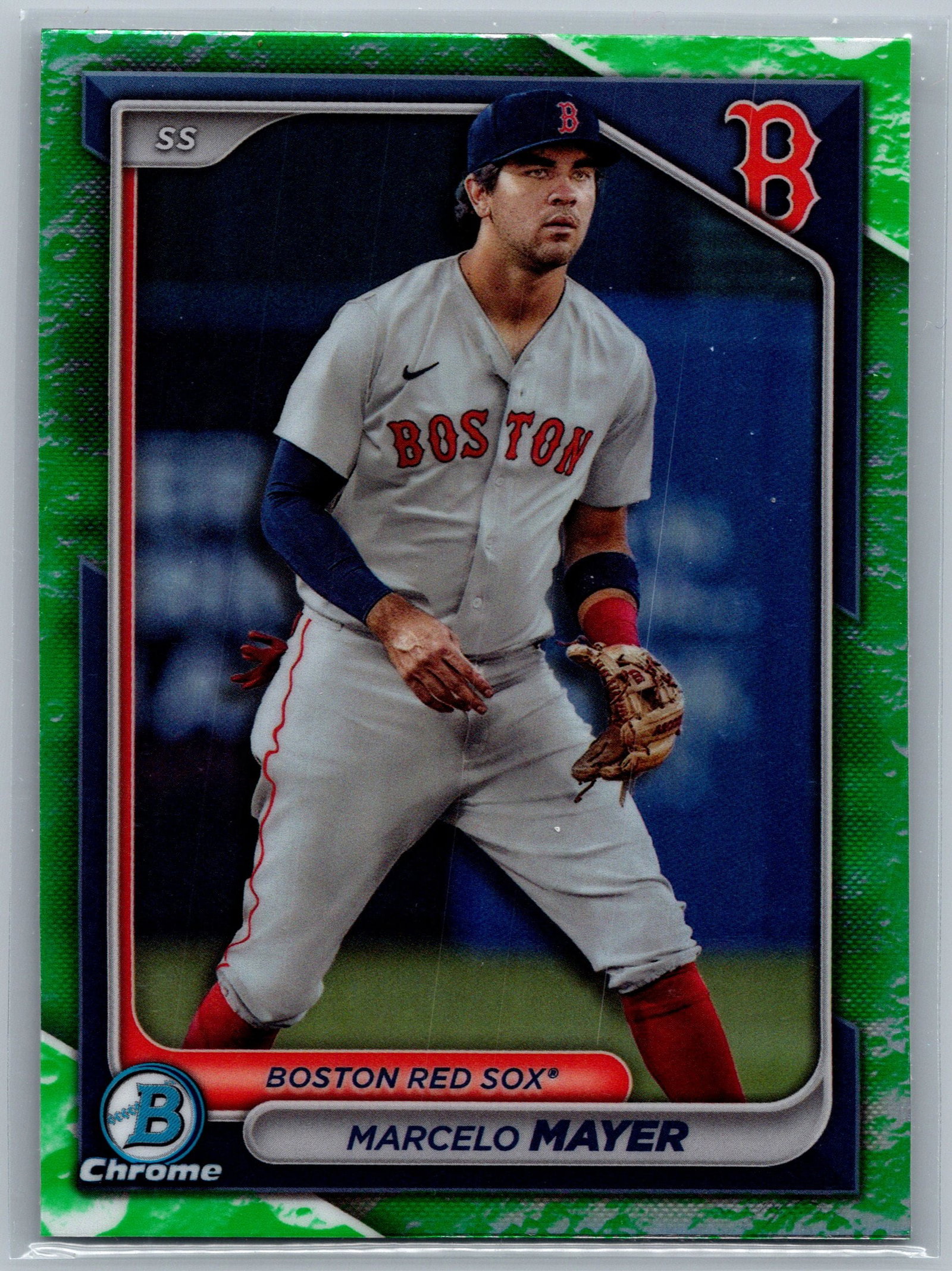 Marcelo Mayer Prospects Lunar Glow Refractor 2024 Bowman Chrome #BCP-44 Red Sox (1 of 2)