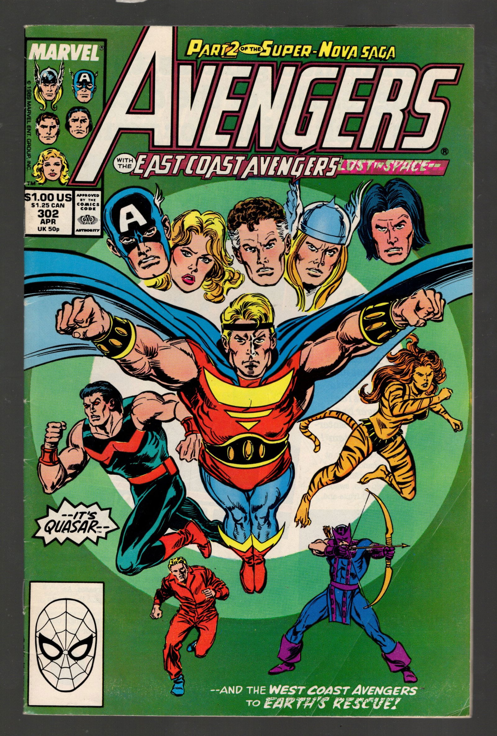 Avengers with East Coast Avengers Part II Super Nova Saga Marvel Vintage Comic Book High Grade (1 of 2)