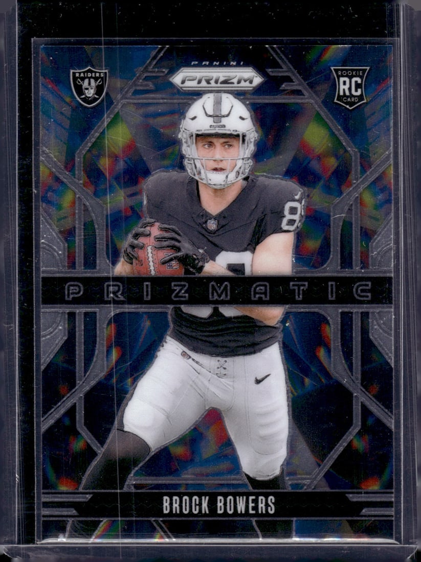 Brock Bowers Rookie Card Prizmatic 2024 Panini Prizm #20 Raiders Football Card: Panini Select, Prizm, Mosaic, Contenders, Zenith, Phoenix, Illusions, Absolute, Rookie NFL Sports Trading Cards, SP, SSP, Cards, Football Cards for Sale Near Me, Superbowl & Hall of Fame Player Cards,