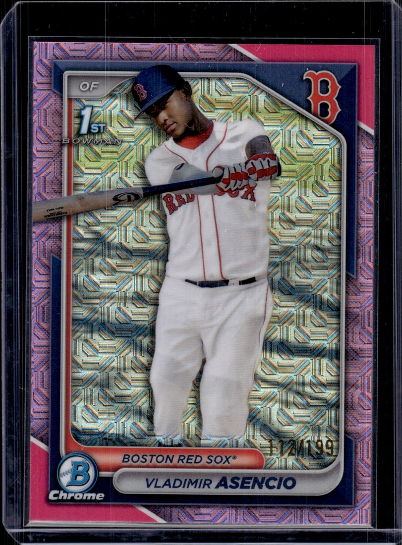 Vladimir Asencio 1st Bowman Pink Mojo /199 2024 Bowman Chrome #BCP-227 Red Sox (1 of 2)