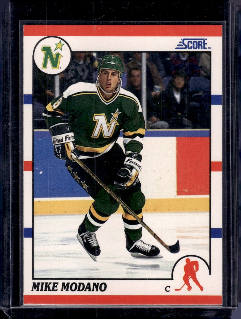 Mike Modano Rookie Card 1990 Score #120 North Stars NHL: Score Vintage NHL Hockey Trading & Sports Cards, Old Sports Cards for Sale Near Me, Stanley Cup & Hall of Fame Players, Valuable Auction Memorabilia Lots for Sale On Line