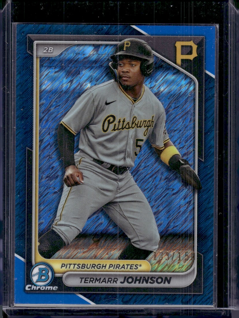 Termarr Johnson Blue Shimmer /150 2024 Bowman Chrome Prospects #BCP-24 Pirates MLB (1 of 2)