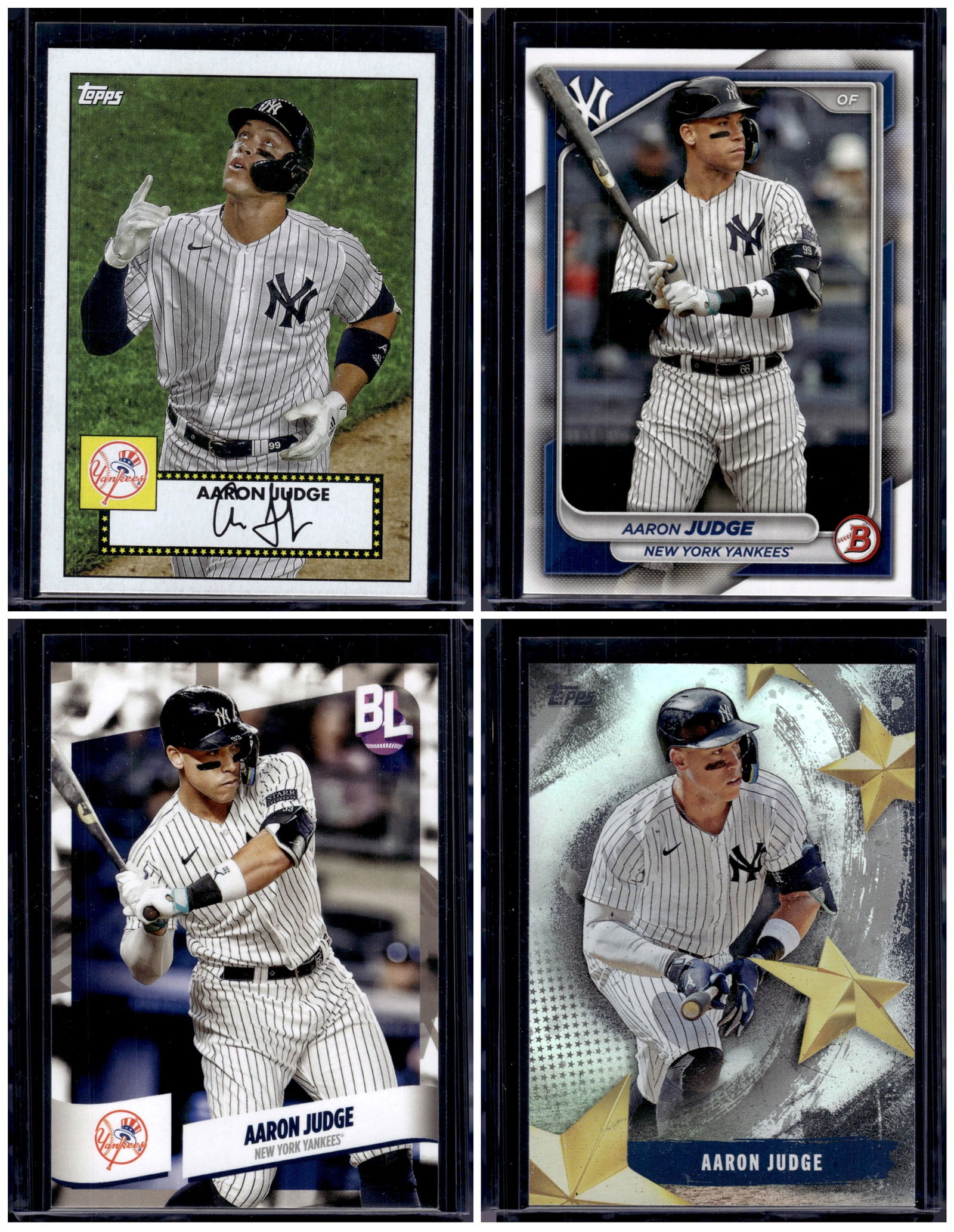 Lot of 4 Aaron Judge MLB Baseball Cards All Different. New York Yankees (1 of 1)