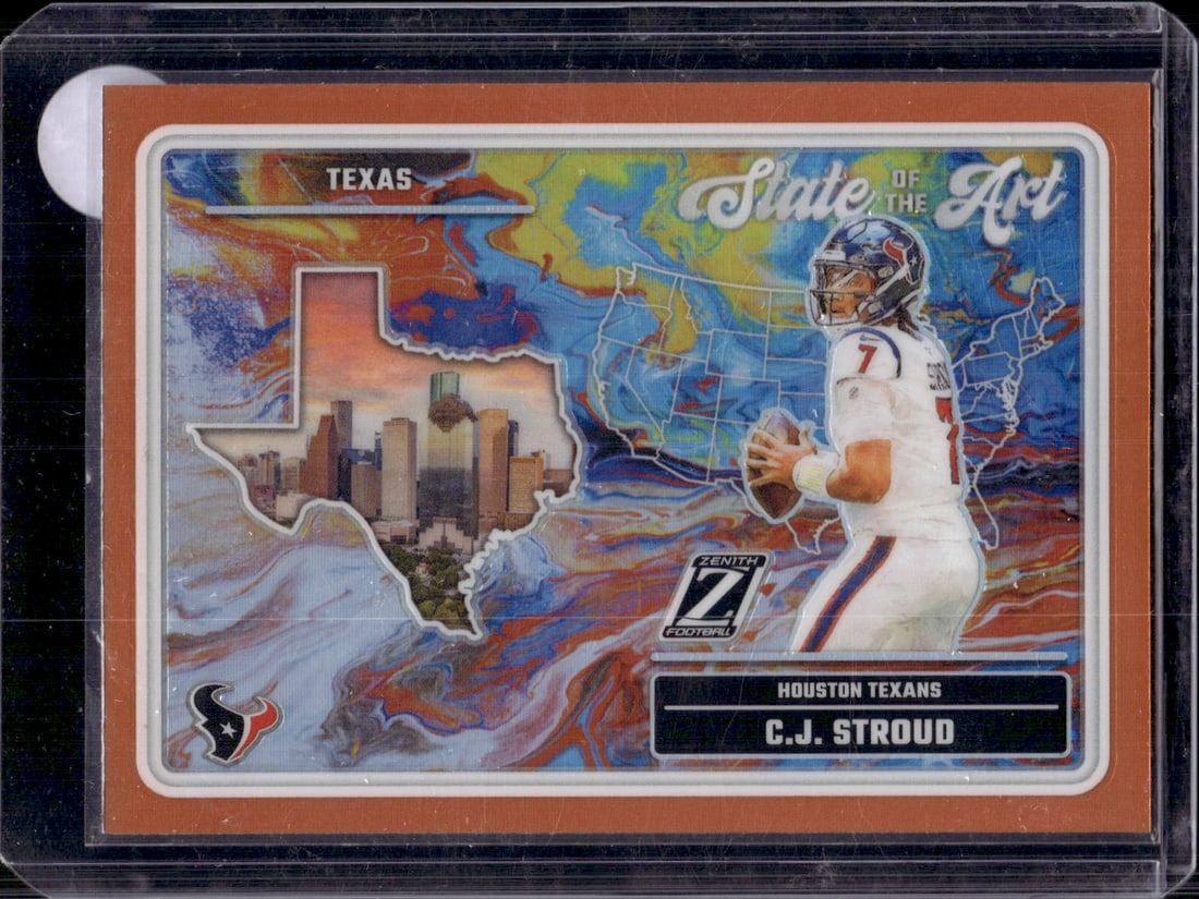 Cj Stroud State of the Art Orange Prizm 2024 Panini Zenith #11 Houston Texans NFL (1 of 2)