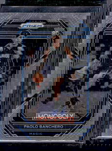 Paolo Banchero Rookie Card 2022-23 Panini Prizm Monopoly #66 Magic, Duke Blue Devils: Panini Select, Prizm, Mosaic, Contenders, Revolution, Phoenix, NBA Hoops, Rookie NFL Sports Trading Cards, Silver, SP, SSP, Wave Prizms, Numbered Cards, Basketball sports Cards for Sale Near Me, NBA C