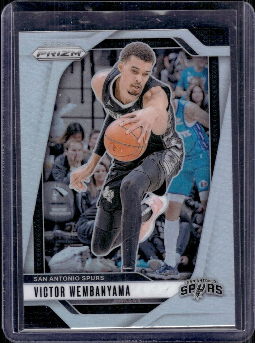 Victor Wembanyama Silver Prizm 2024-25 Panini Prizm #172 Spurs NBA: Panini Select, Prizm, Mosaic, Contenders, Revolution, Phoenix, NBA Hoops, Rookie NFL Sports Trading Cards, Silver, SP, SSP, Wave Prizms, Numbered Cards, Basketball sports Cards for Sale Near Me, NBA C