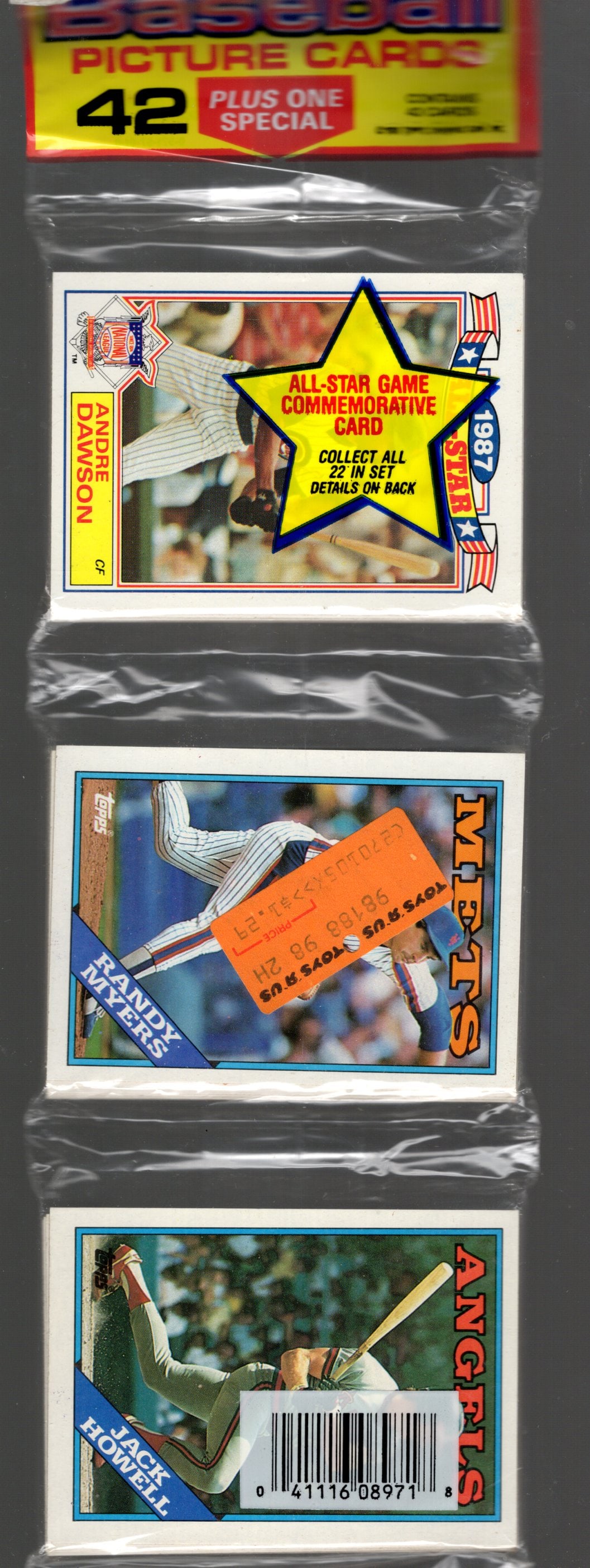 1988 Topps Baseball Cards Hanger Rack Pack - 48 Sports Cards Plus 1 Special Card (1 of 2)