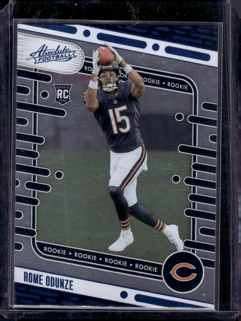 Rome Odunze Rookie Card Blue Parallel 2024 Panini Absolute #109 Chicago Bears NFL (1 of 2)