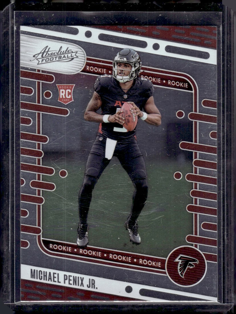 Michael Penix Jr. Rookie Card 2024 Panini Absolute #108 Atlanta Falcons NFL: Panini Select, Prizm, Mosaic, Contenders, Zenith, Phoenix, Illusions, Absolute, Rookie NFL Sports Trading Cards, SP, SSP, Cards, Football Cards for Sale Near Me, Superbowl & Hall of Fame Player Cards,