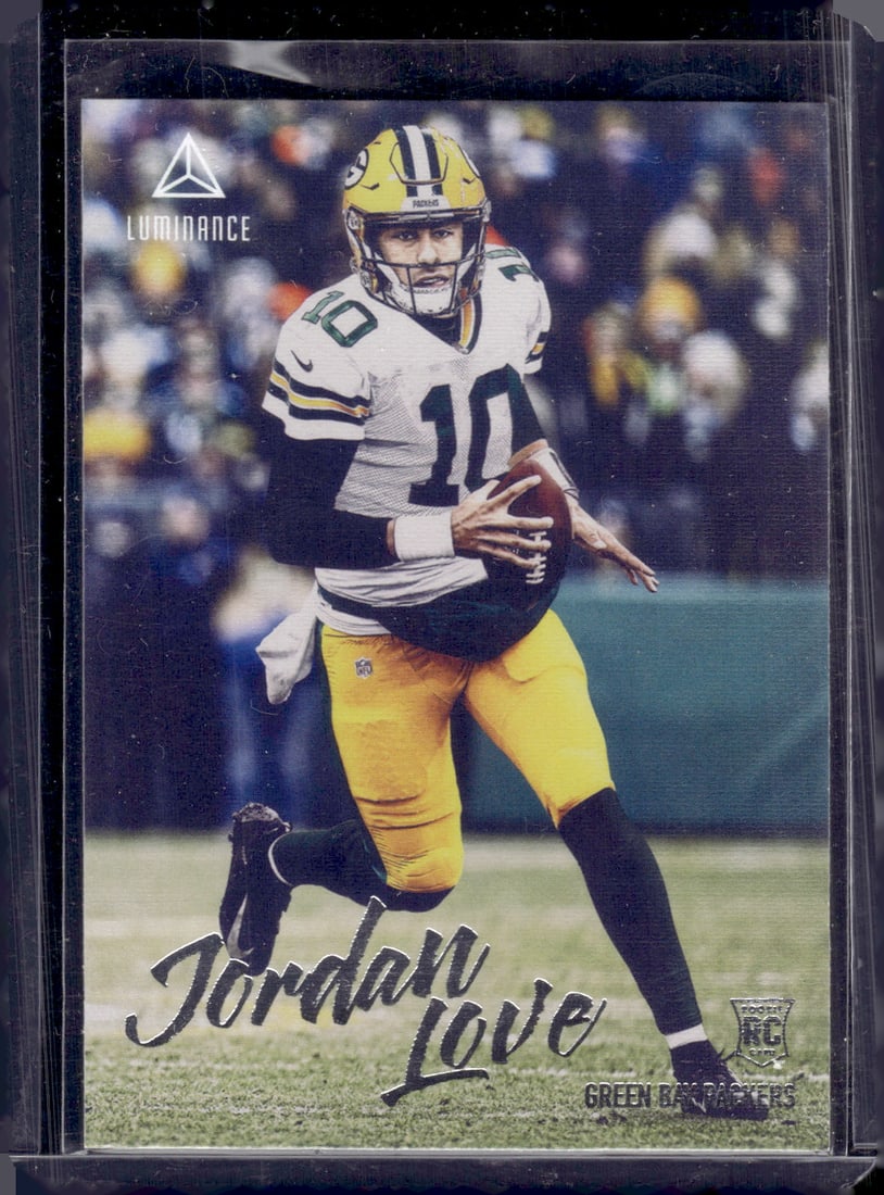 Jordan Love Rookie Card 2020 Panini Chronicles Luminance #204 Green Bay Packers: Panini Select, Prizm, Mosaic, Contenders, Zenith, Phoenix, Illusions, Absolute, Rookie NFL Sports Trading Cards, SP, SSP, Cards, Football Cards for Sale Near Me, Superbowl & Hall of Fame Player Cards,