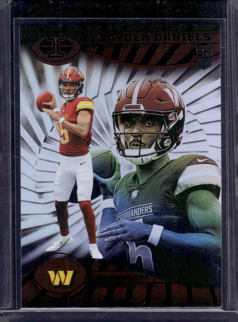 Jayden Daniels Rookie Card 2024 Panini Illusions #93 Commanders Football Card: Panini Select, Prizm, Mosaic, Contenders, Zenith, Phoenix, Illusions, Absolute, Rookie NFL Sports Trading Cards, SP, SSP, Cards, Football Cards for Sale Near Me, Superbowl & Hall of Fame Player Cards,