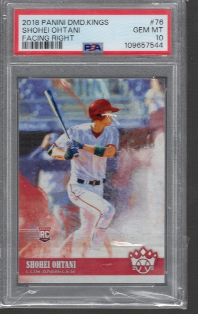 Shohei Ohtani Rookie Card 2018 Panini Diamond Kings #76 PSA 10 Angels Baseball Card (1 of 2)