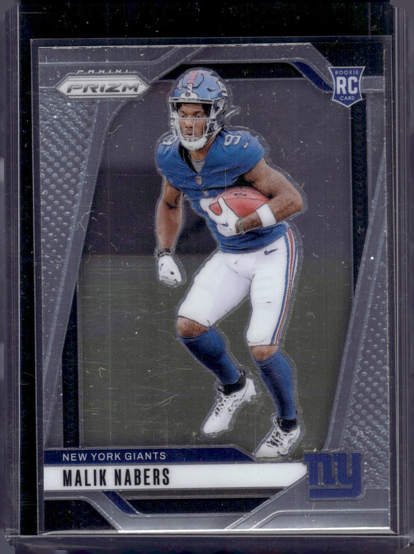 Malik Nabers Rookie Card 2024 Panini Prizm #370 New York Giants Football Card: Panini Select, Prizm, Mosaic, Contenders, Zenith, Phoenix, Illusions, Absolute, Rookie NFL Sports Trading Cards, SP, SSP, Cards, Football Cards for Sale Near Me, Superbowl & Hall of Fame Player Cards,