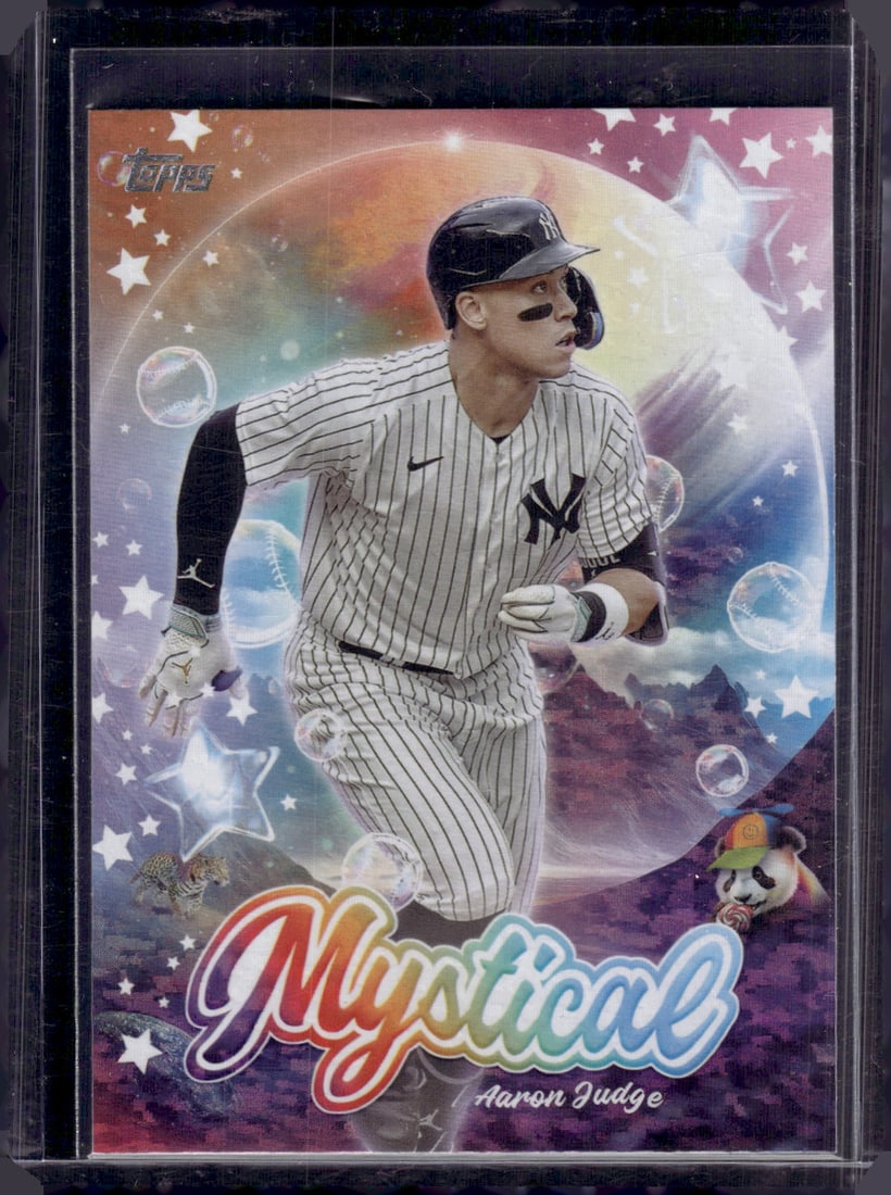 Aaron Judge Mystical 2024 Topps #MYS-4 New York Yankees Baseball Card: Topps Baseball MLB Trading & Sports Cards, Sports Cards for Sale Near Me, World Series & Hall of Fame Players Memorabilia, Refractors, X-Fractors, Numbered, SP, SSP, Valuable Auction Memorabilia Lots 