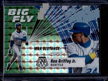 Ken Griffey Jr. Big Fly Green Mosaic Prizm 2021 Panini Mosaic #BF5 Mariners Baseball Card: Panini Baseball MLB Trading & Sports Cards, Sports Cards for Sale Near Me, Prizm, Mosaic, Select, SP, SSP, Auction Memorabilia Lots for Sale On Line, World Series & Hall of Fame Players