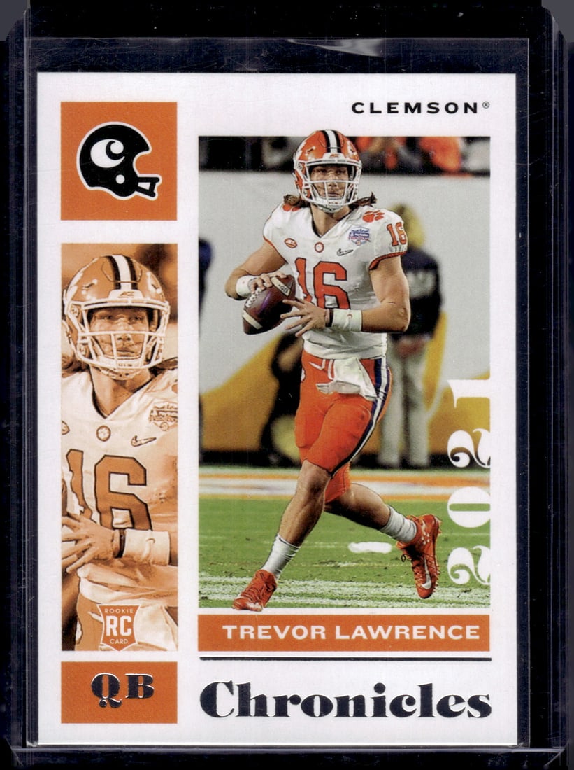 Trevor Lawrence Rookie Card 2021 Chornicles Draft Picks #1 Clemson Tigers, Jaguars (1 of 2)