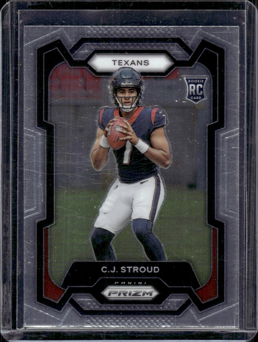 Cj Stroud Rookie Card 2023 Panini Prizm #339 Houston Texans Football Card: Panini Select, Prizm, Mosaic, Contenders, Zenith, Phoenix, Illusions, Absolute, Rookie NFL Sports Trading Cards, SP, SSP, Cards, Football Cards for Sale Near Me, Superbowl & Hall of Fame Player Cards,