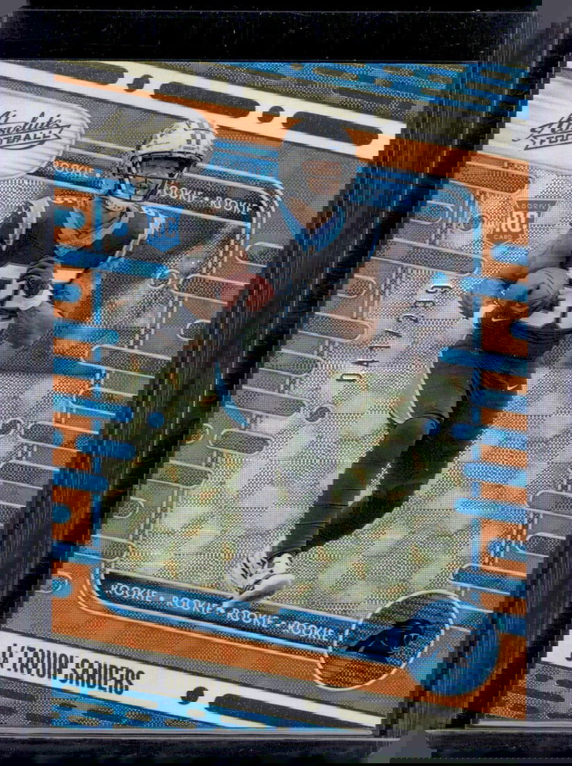 Ja'Tavion Sanders Rookie Card Orange Mosaic /299 2024 Panini Absolute #177 Panthers: Panini Select, Prizm, Mosaic, Contenders, Zenith, Phoenix, Illusions, Absolute, Rookie NFL Sports Trading Cards, SP, SSP, Cards, Football Cards for Sale Near Me, Superbowl & Hall of Fame Player Cards,