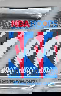 1990 NBA Hoops Vintage Basketball Cards Retail Box Pack New Factory Sealed: Vintage Valuable Basketeball NBA Trading & Sports Cards Sold On Line, Michael Jordan, Chicago Bulls, David Robinson Rookie Card, Shawn Kemp Rookie Card, Magic Johnson, Larry Bird, Tim Hardaway RC, Old