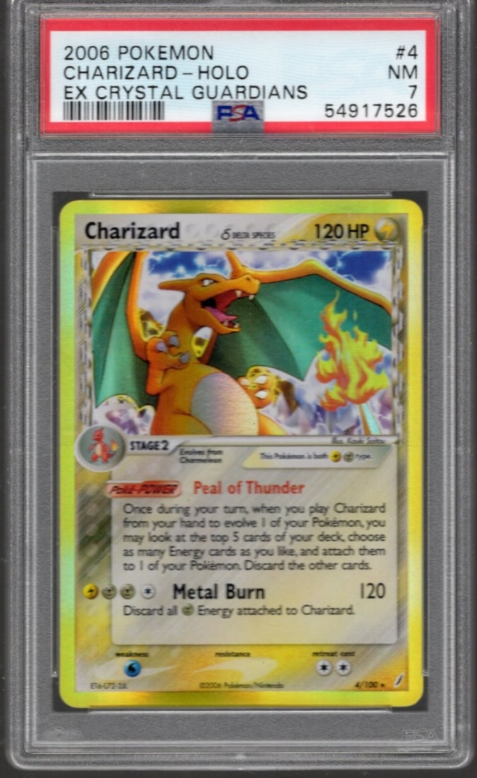 2006 Pokemon Crystal Guardians Charizard Holo #4 PSA 7 (1 of 2)