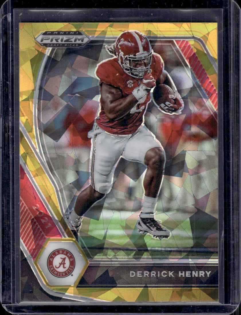 Derrick Henry Gold Cracked Ice 2021 Prizm Draft Picks #81 Alabama Crimson Tide (1 of 2)