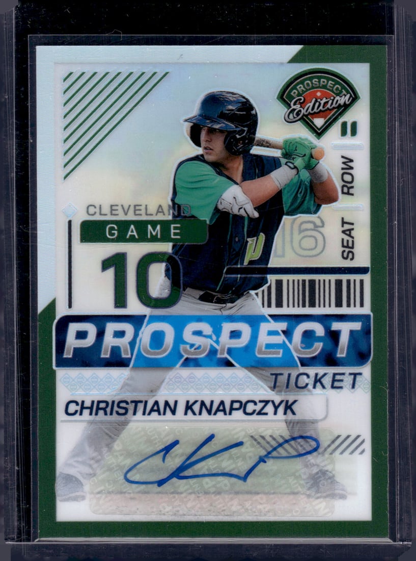 Christian Knapczyk Green Prospect Ticket Auto 2024 Panini Propsect Edition #54 (1 of 2)