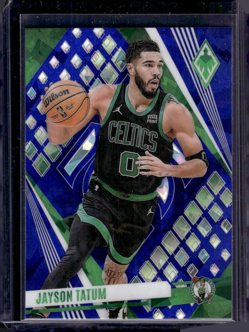 Jayson Tatum Blue Cracked Ice 2023-24 Panini Phoenix #145 Boston Celtics NBA (1 of 2)
