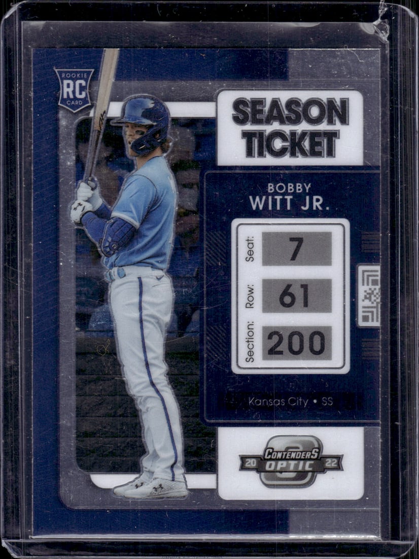 Bobby Witt Jr. Rookie Card Season Ticket 2022 Chronicles Contenders Optic #19 Royals MLB (1 of 2)
