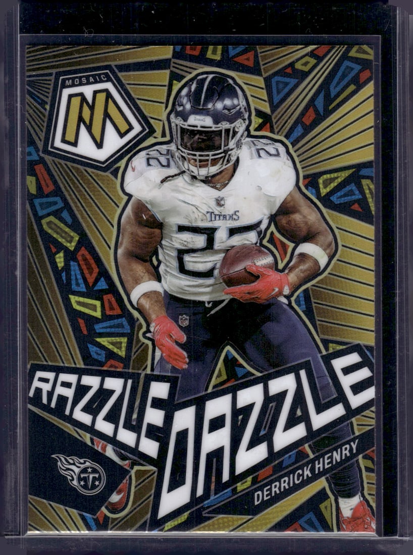 Derrick Henry Razzle Dazzle SSP Case Hit 2023 Panini Mosaic #RD-8 Titans, Ravens (1 of 2)