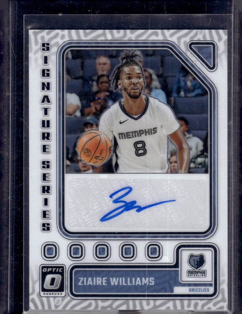 Ziaire Williams Auto 2023-24 Donruss Optic #SS-ZWL Grizzlies Basketball Card (1 of 2)
