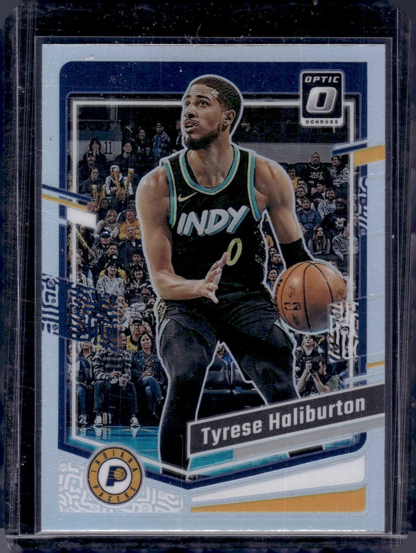 Tyrese Haliburton Holo Prizm 2023-24 Donruss Optic #27 Indiana Pacers NBA: Donruss Optic Basketeball NBA Sports & Trading Cards, SP, SSP, NBA Championship & Hall of Fame Player Cards, Valuable Auction Memorabilia Lots Sold On Line, Sports Cards for Sale Near Me