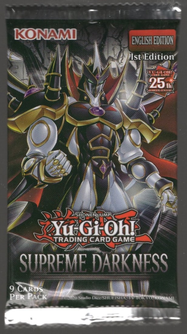 2020 Konami Yu-Gi-Oh! Supreme Darkness - English 1st Edition - 25th Anniversary: Yu Gi Oh TCG, Yugioh 25th Anniversary Trading Card Game, Trading Card Games for Sale Near Me, Auction Lots for Sale On Line, Attack, Spell, Defend