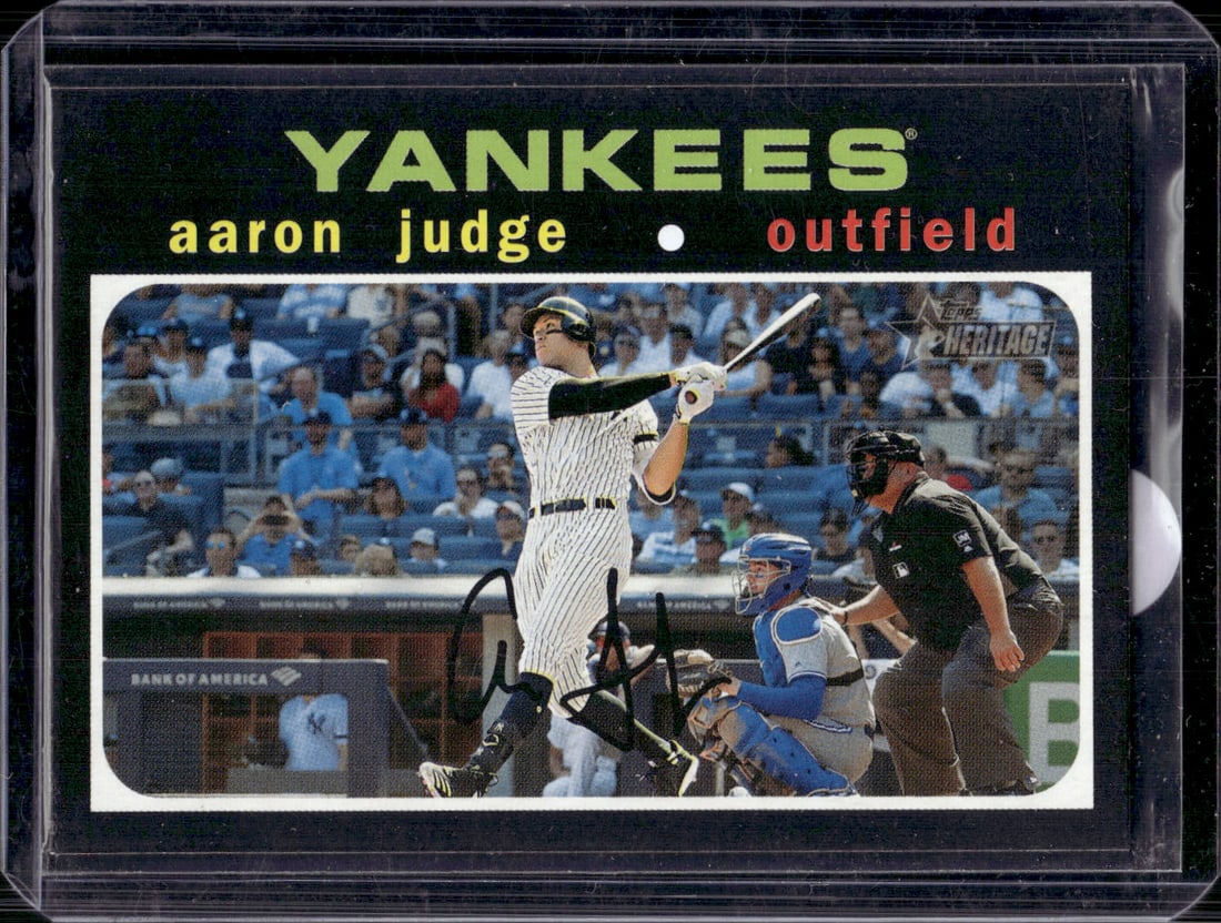 Aaron Judge 2020 Topps Heritage #395 New York Yankees Baseball Card: Topps Baseball MLB Trading & Sports Cards, Sports Cards for Sale Near Me, World Series & Hall of Fame Players Memorabilia, Refractors, X-Fractors, Numbered, SP, SSP, Valuable Auction Memorabilia Lots 