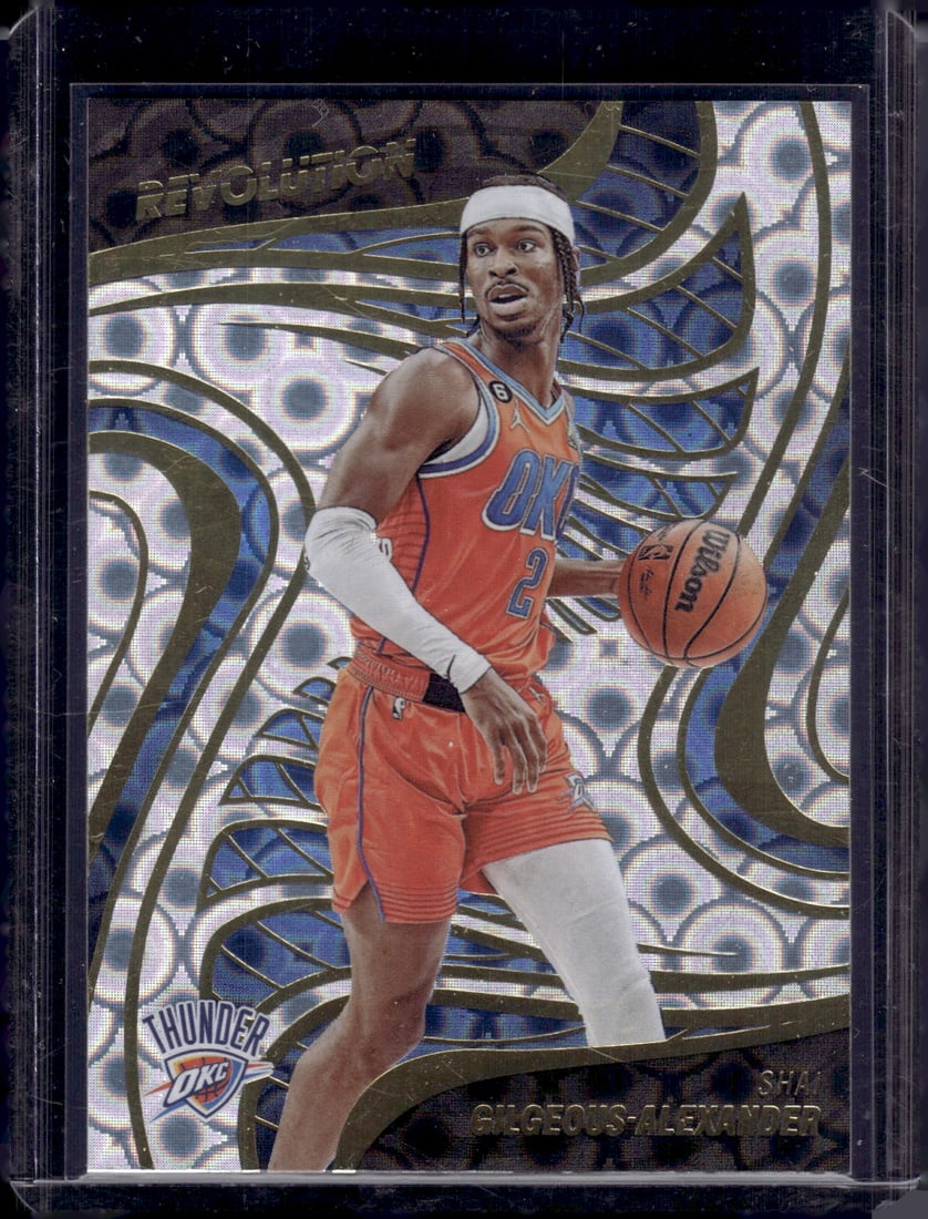 Shai Gilgeous-Alexander Groove 2022-23 Panini Revolution #41 OKC Thunder NBA: Panini Select, Prizm, Mosaic, Contenders, Revolution, Phoenix, NBA Hoops, Rookie NFL Sports Trading Cards, Silver, SP, SSP, Wave Prizms, Numbered Cards, Basketball sports Cards for Sale Near Me, NBA C