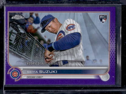 Seiya Suzuki Rookie Card Purple Refractor 2022 Topps Chrome Update #USC144 Cubs MLB: Topps Baseball MLB Trading & Sports Cards, Sports Cards for Sale Near Me, World Series & Hall of Fame Players Memorabilia, Refractors, X-Fractors, Numbered, SP, SSP, Valuable Auction Memorabilia Lots