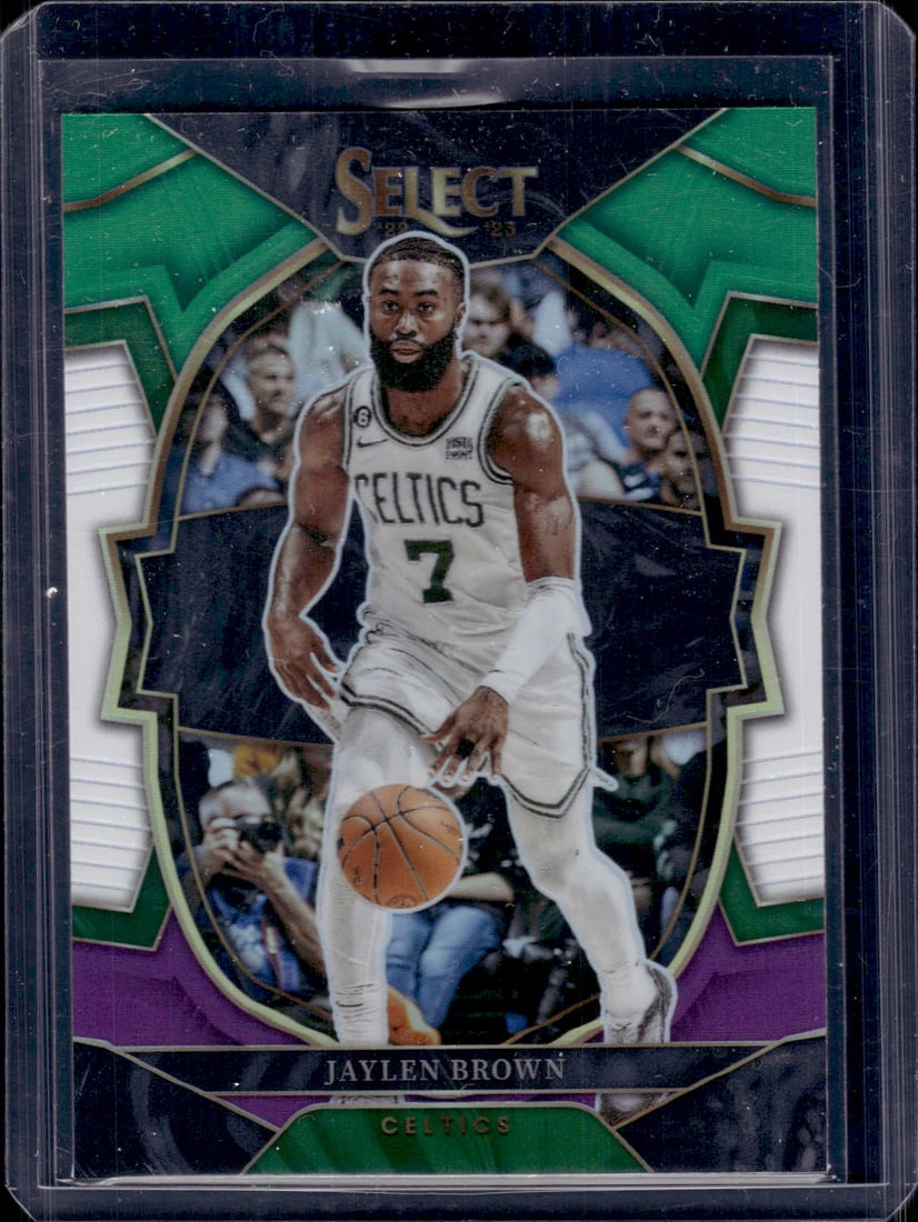 Jaylen Brown Green White Purple Prizm 2022-23 Panini Select #32 Boston Celtics NBA (1 of 2)