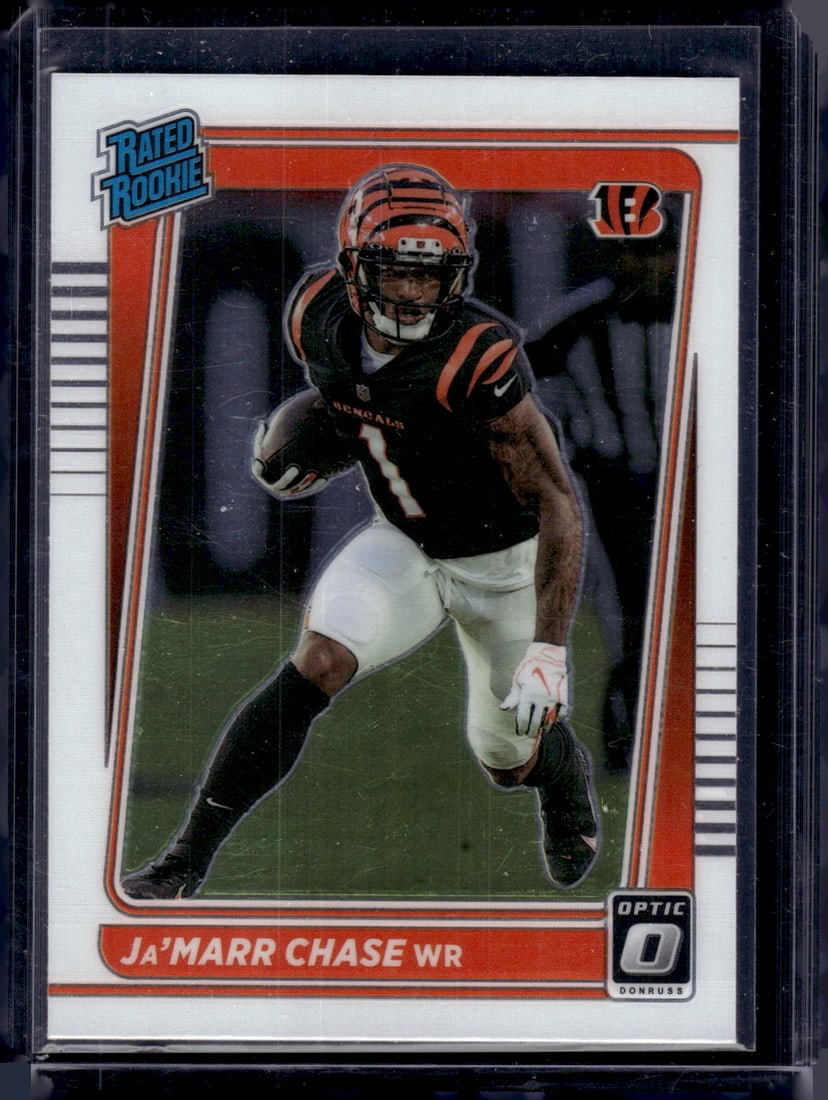 Ja'Marr Chase Rookie Card 2021 Donruss Optic #207 Bengals Football Card (1 of 2)
