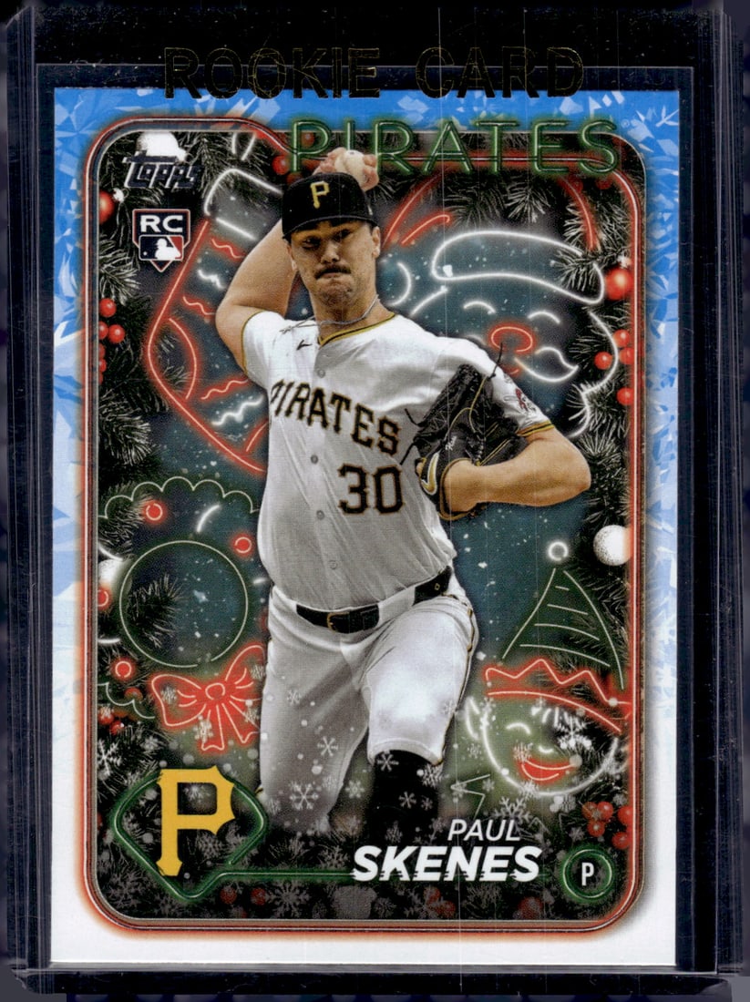 Paul Skenes Rookie Card 2024 Topps Holiday #H165 Pittsburgh Pirates Baseball Card (1 of 2)