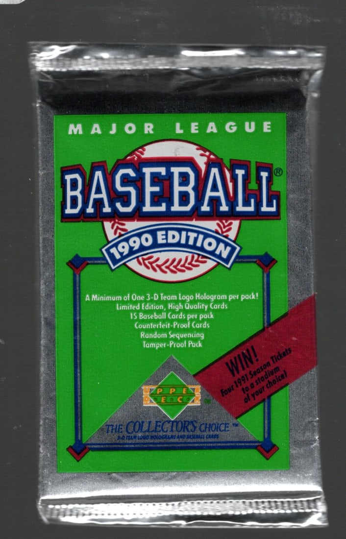 1990 Upper Deck Vintage Baseball Card Retail Box Pack Collector's Series (1 of 1)