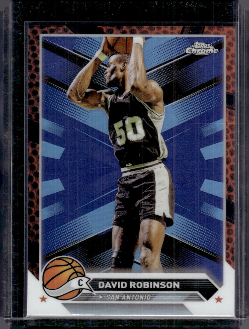 David Robinson Orange Basketball Refractor 2023-24 Topps Chrome #22 Spurs NBA (1 of 2)