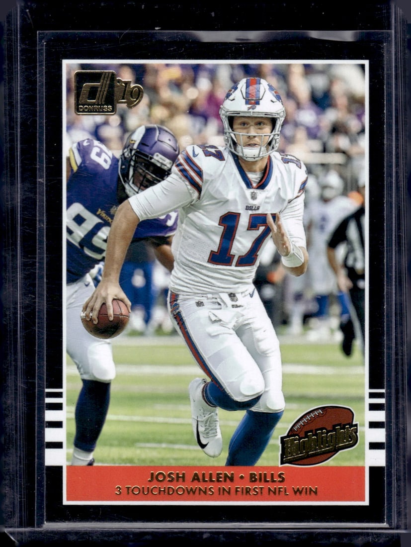 Josh Allen Highlights 2019 Panini Donruss #H-19 Buffalo Bills Football Card (1 of 2)
