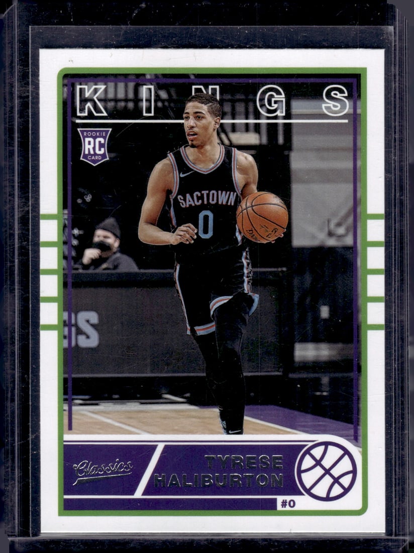 Tyrese Haliburton Rookie Card 2020-21 Panini Chronicles Classics #641 Kings, Pacers: Panini Select, Prizm, Mosaic, Contenders, Revolution, Phoenix, NBA Hoops, Rookie NFL Sports Trading Cards, Silver, SP, SSP, Wave Prizms, Numbered Cards, Basketball sports Cards for Sale Near Me, NBA C