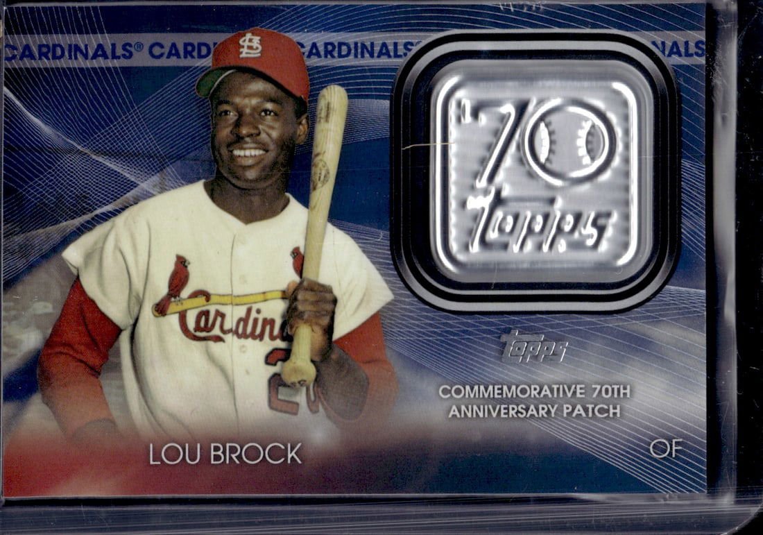 Lou Brock Commemorative 70th Anniversary Patch 2021 Topps #T70P-LB (1 of 2)