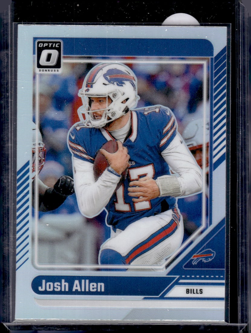 Josh Allen Holo Prizm 2024 Donruss Optic #19 Buffalo Bills Football Card: Donruss Optic Football NLF Trading & Sports Cards, Sports Cards for Sale Near Me, Valuable Memorabilia Auction Lots Sold On Line, SP, SSP