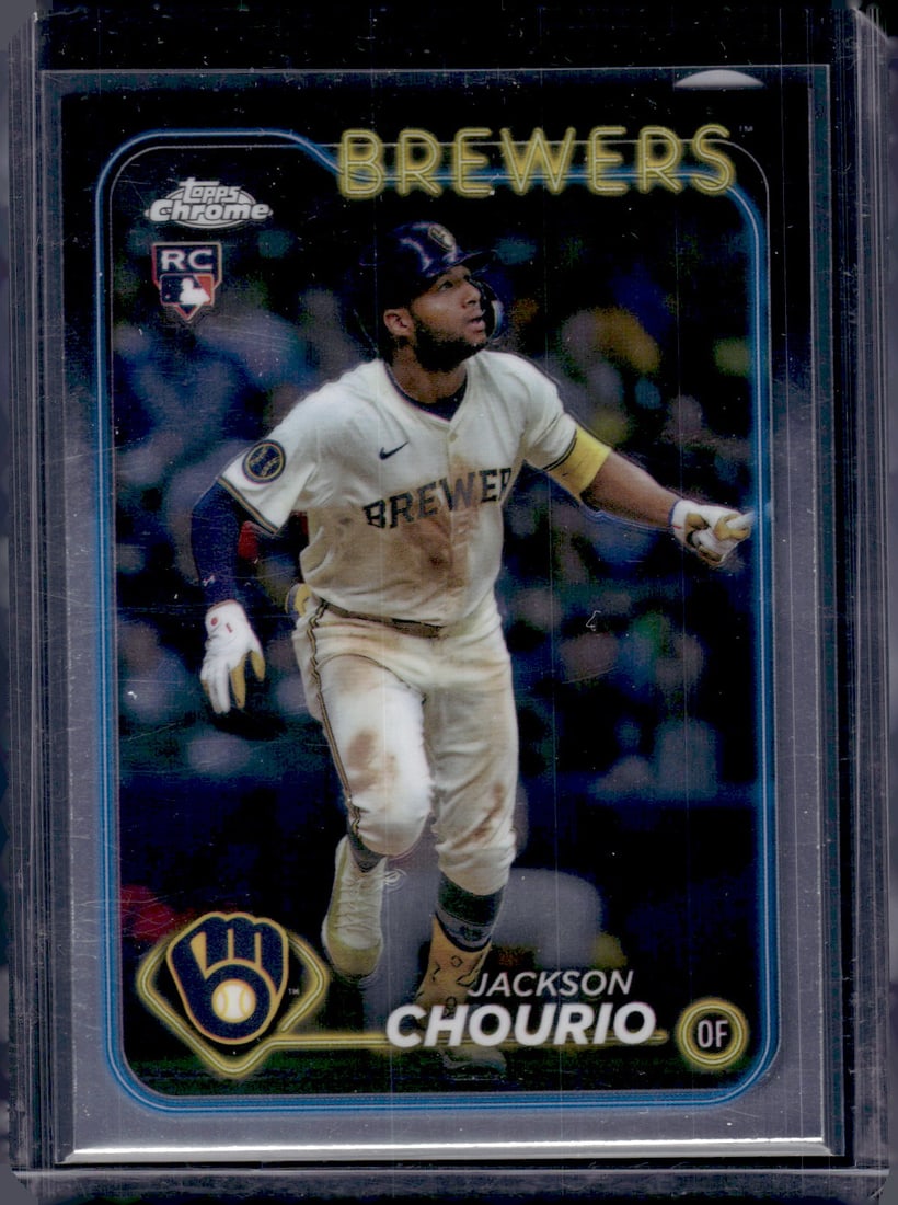 Jackson Chourio Rookie Card 2024 Topps Chrome Update #USC18 Brewers Baseball Card: Topps Baseball MLB Trading & Sports Cards, Sports Cards for Sale Near Me, World Series & Hall of Fame Players Memorabilia, Refractors, X-Fractors, Numbered, SP, SSP, Valuable Auction Memorabilia Lots 